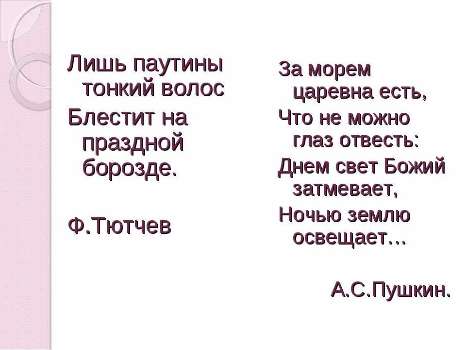 Глаз не отвесть. Лишь паутины тонкий волос. Паутины тонкий волос блестит на праздной борозде. Тютчев и паутины тонкий волос блестит на праздной борозде. Лишь паутины тонкий волос блестит.