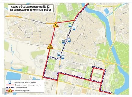 Маршрут движения автобусов 46