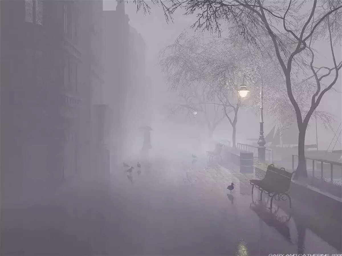 Туман без дождя. Серая осень город. Дождливый пейзаж. Улица в тумане. Город в тумане.