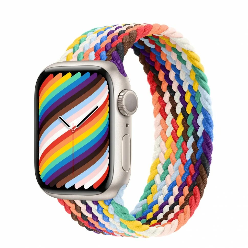 Эппл вотч с металлическим ремешком. Apple watch pride. Ремешок для apple watch 44mm текстиль. Ремешок devia elegant leather loop. Нейлоновый монобраслет для apple watch.