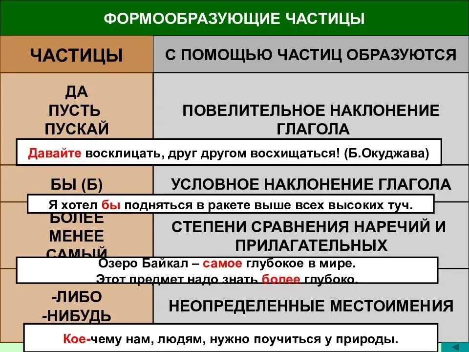 Частицы правило русский язык. Формообразующие частицы. Форма образующие частицы. Янстица как часть речи. Частица как часть речи.