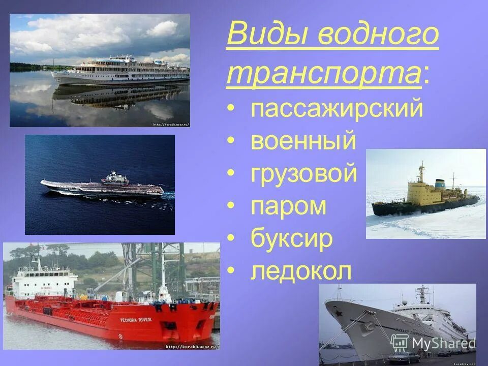 Водный транспорт виды. Ыидыводного транспорта. Вводный вид транспорта. Виды Наводного транспорта.