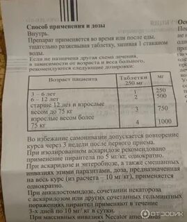 Пирантел сколько принимать