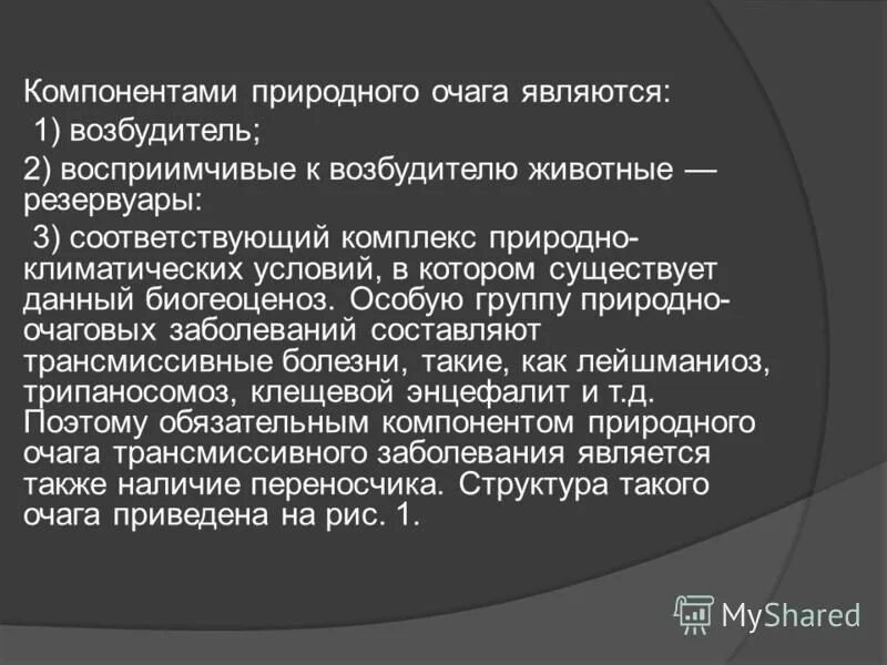 характеристика природных очагов