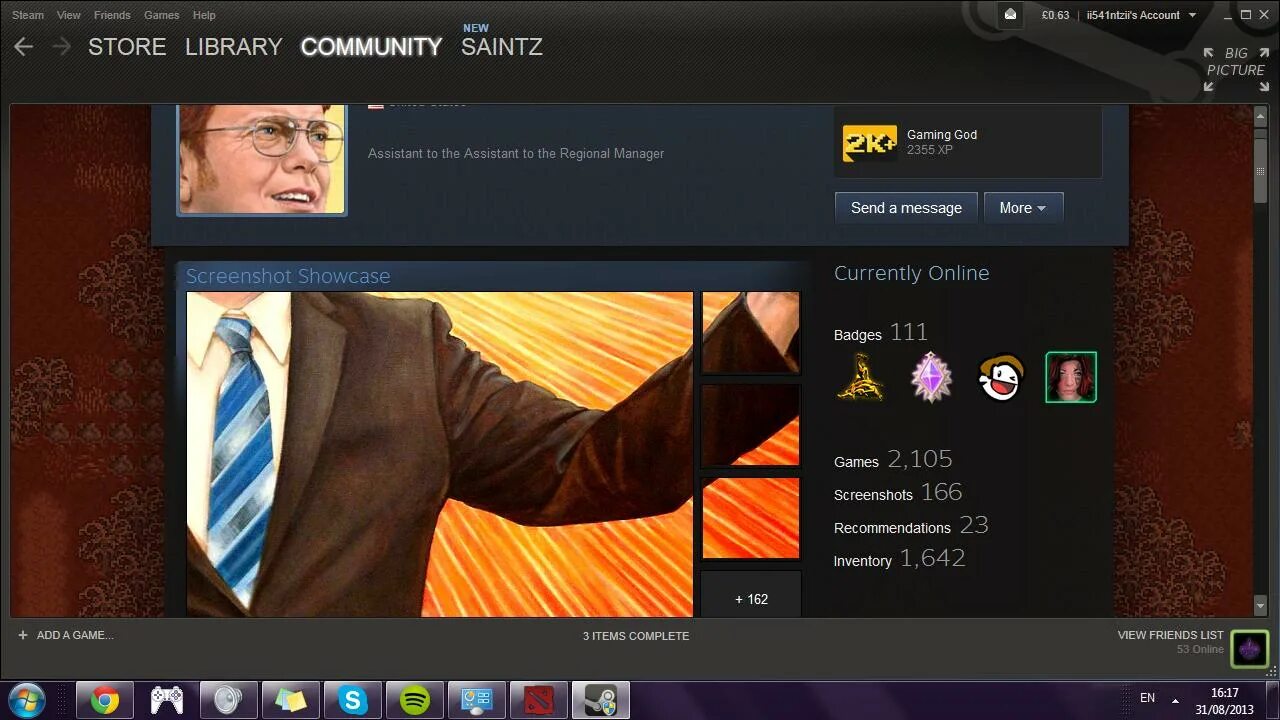Steam profile