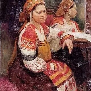 Русский народный костюм художники