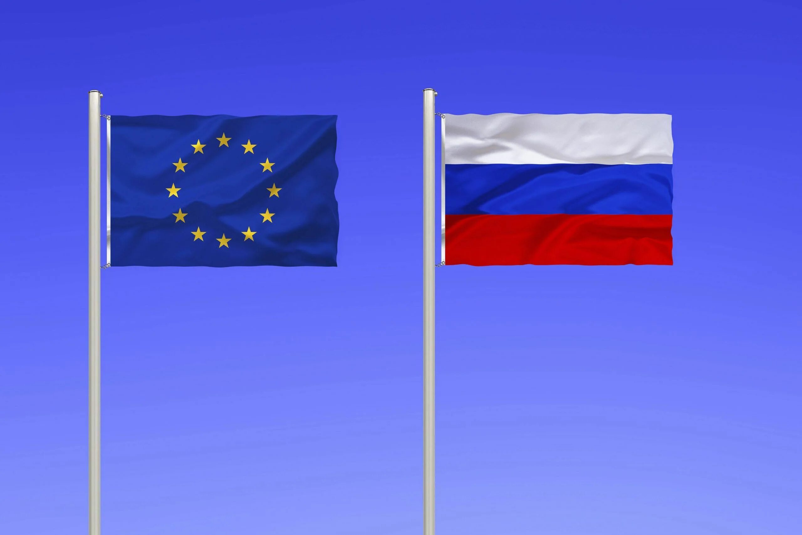 Флаг России и Евросоюза. Россия в Евросоюзе. Флаг Запада. Россия и Европа.