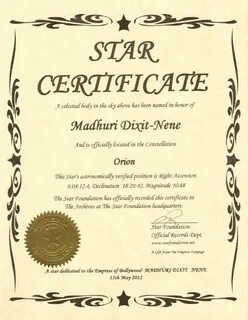 Name certificate