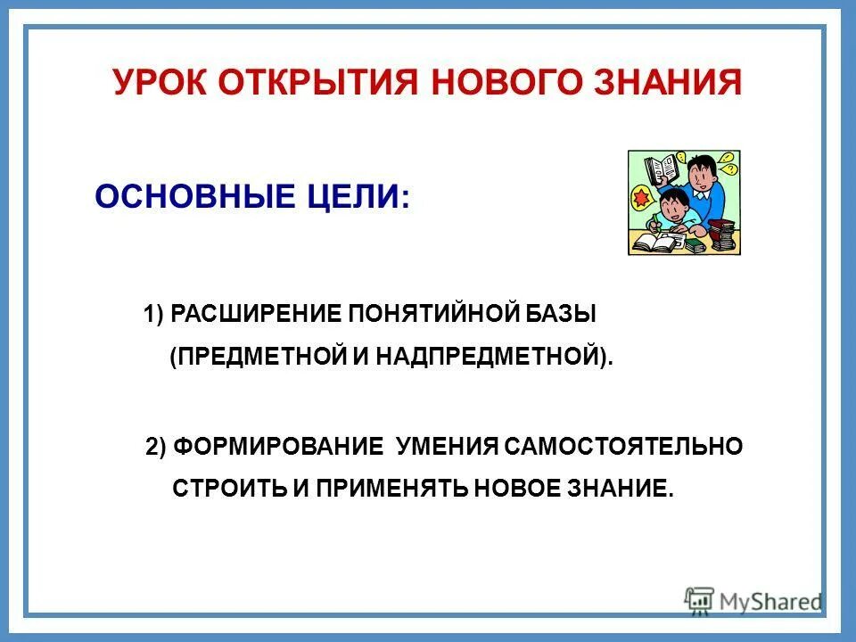 1 урок открытия нового знания