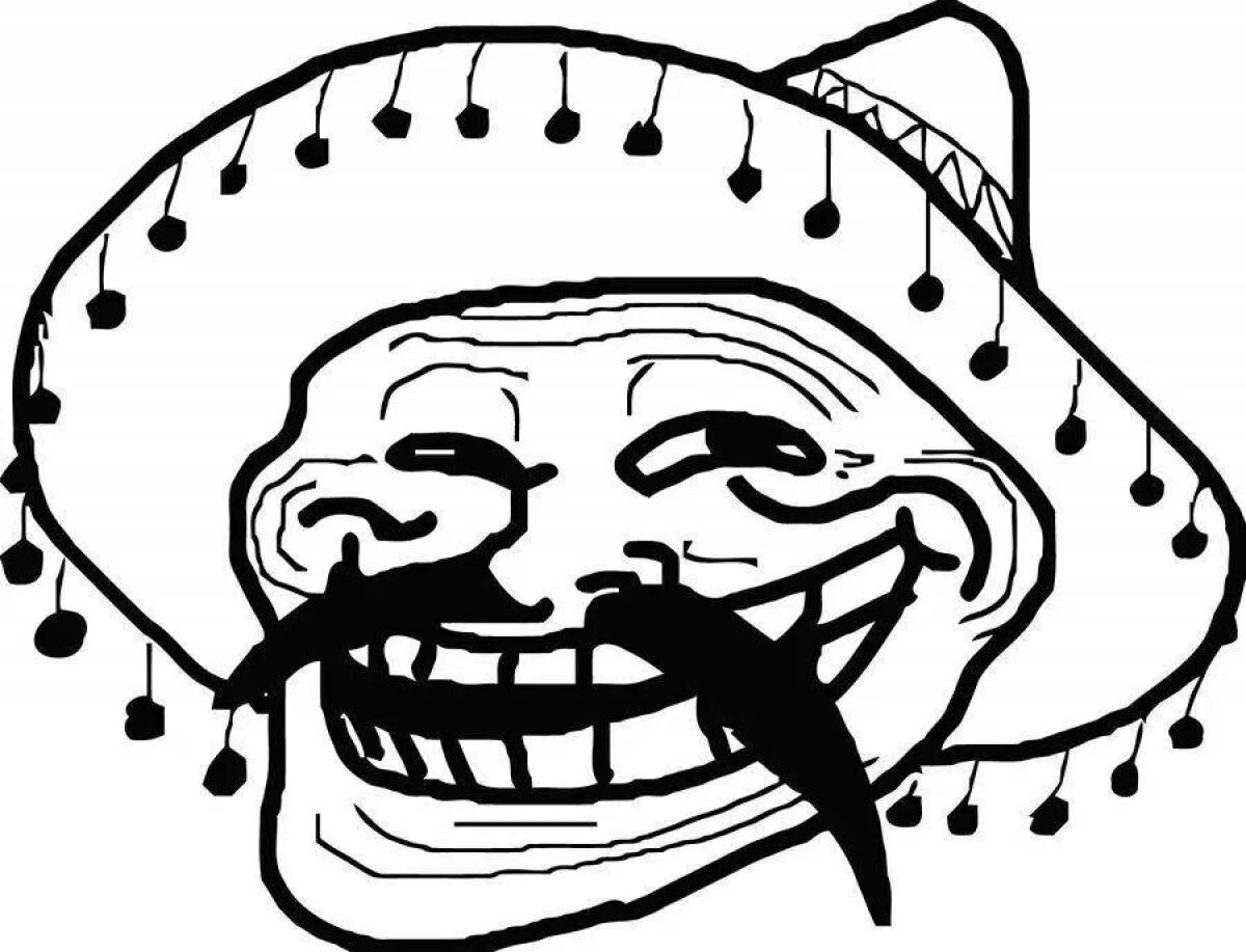 Маска trollface. Рисунок троллфейс. Лицо троллфейс. Троллфейс. Нарисованные мемы.