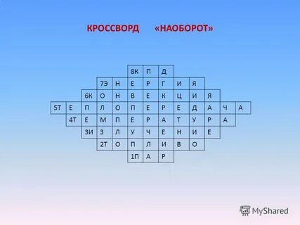 Кроссворд наоборот составь вопросы