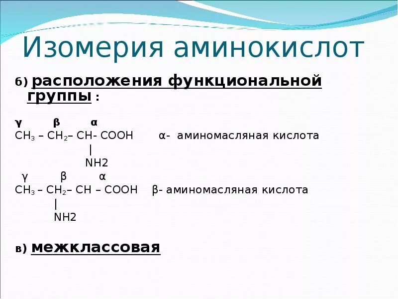 Изомерия углеродного скелета аминокислот. Изомерия Альфа аминокислот. Изомерия функциональной группы аминокислот. Типы изомерии аминокислот. Функциональной группой аминов является