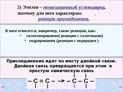 Угол между связями этилена