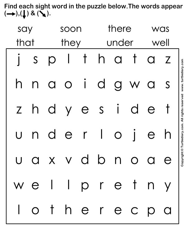 Find and circle. Find the words. worksheets find words. sight words for kids. sight words worksheets for kids.