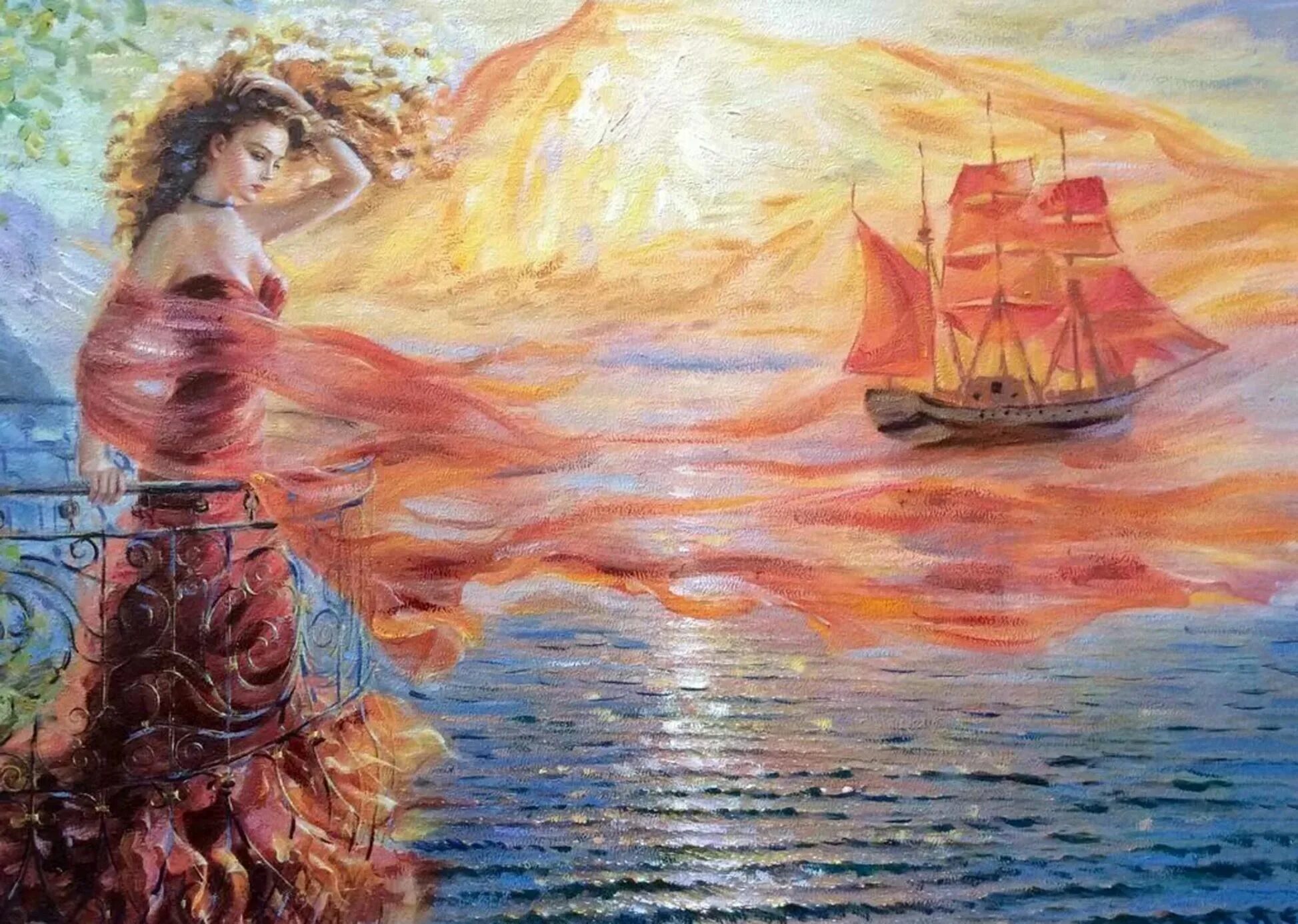 Грин алые паруса жанр. Грин алые паруса море корабль.