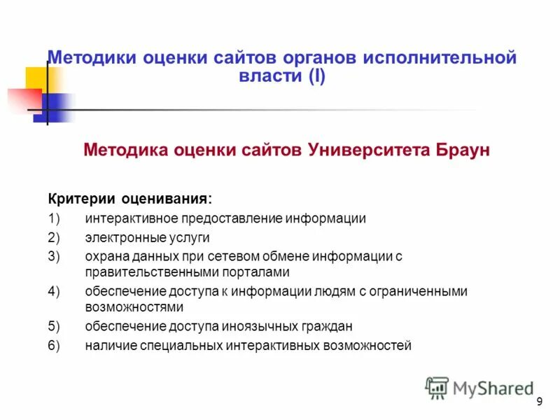 Оценка сайта организации