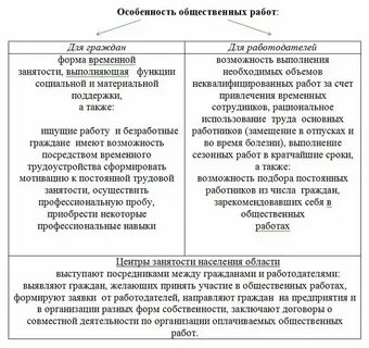 Принципы организации общественных работ