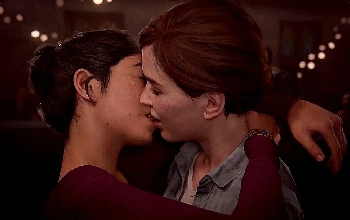 Песня лесбиянство. Ellie and dina Kiss.