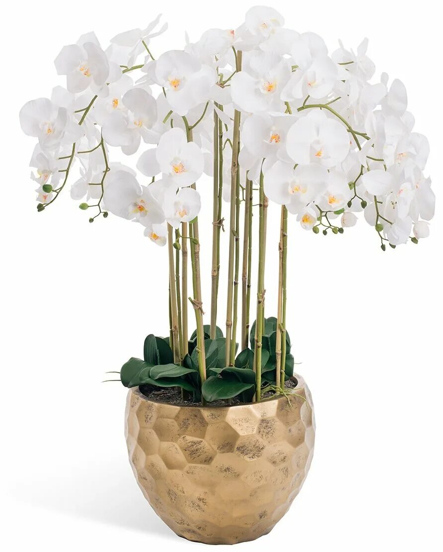Композиция из искусственных орхидей. Орхидея композиция в горшке. Искусственные орхидеи в интерьере.