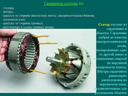 Ротор и статор генератора