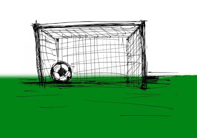 футбольные ворота вектор. футбольные ворота мультяшные. нарисовать ворота и мяч. раскраска футбольный мяч и ворота. раскраска футбольный мяч и ворота.
