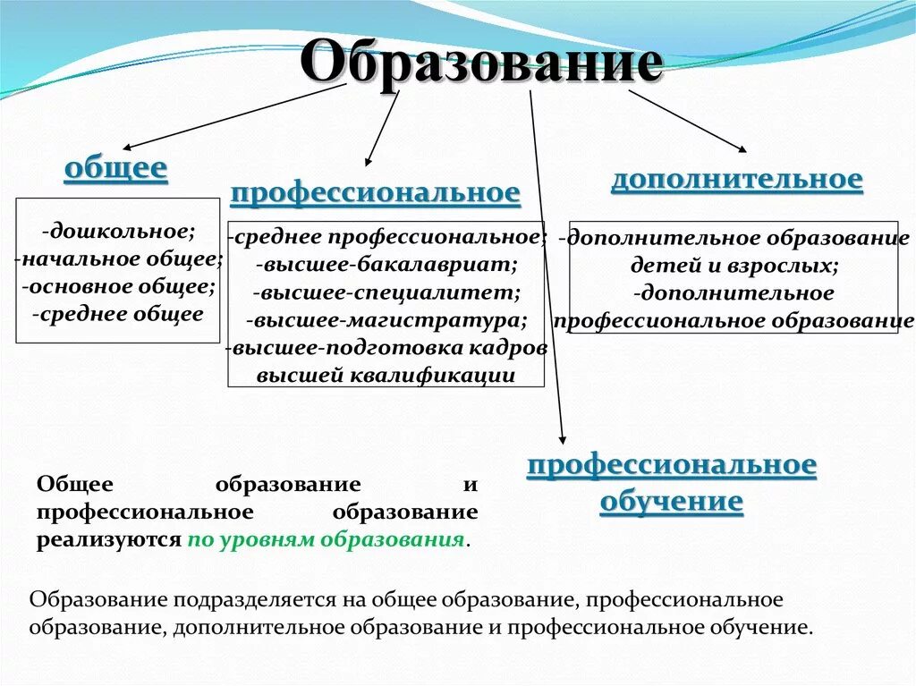 11 классов основное общее. Образование в РФ общее дополнительное и. Общее профессиональное дополнительное образование. Основное и дополнительное профессиональное образование. Образование делится на общее профессиональное и дополнительное.