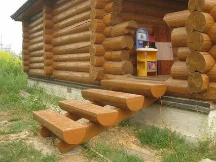 Крыльцо из бревна