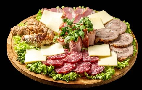 Нарезка мяса колбасы