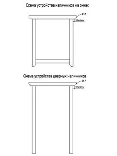 Чертеж деревянного наличника