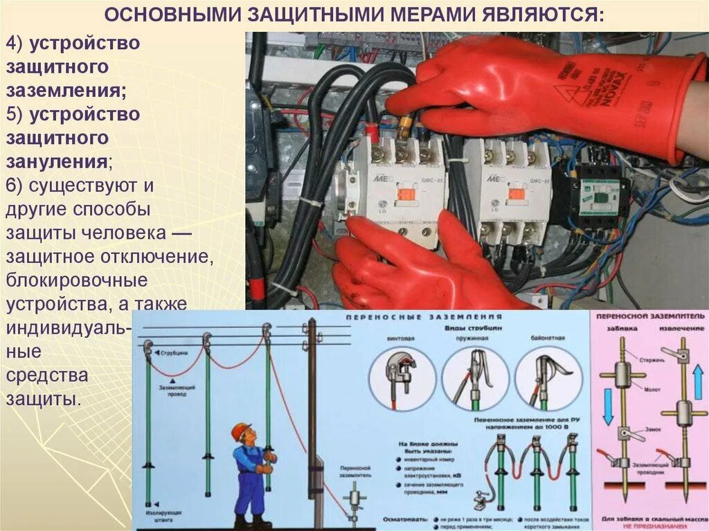 Управление переключениями в электроустановках. Защитное зануление в электроустановках до 1000 вольт. Заземление, зануление электроустановок. Защитные средства. Защитное заземление электроустановок. Заземляющее устройство в электробезопасности.