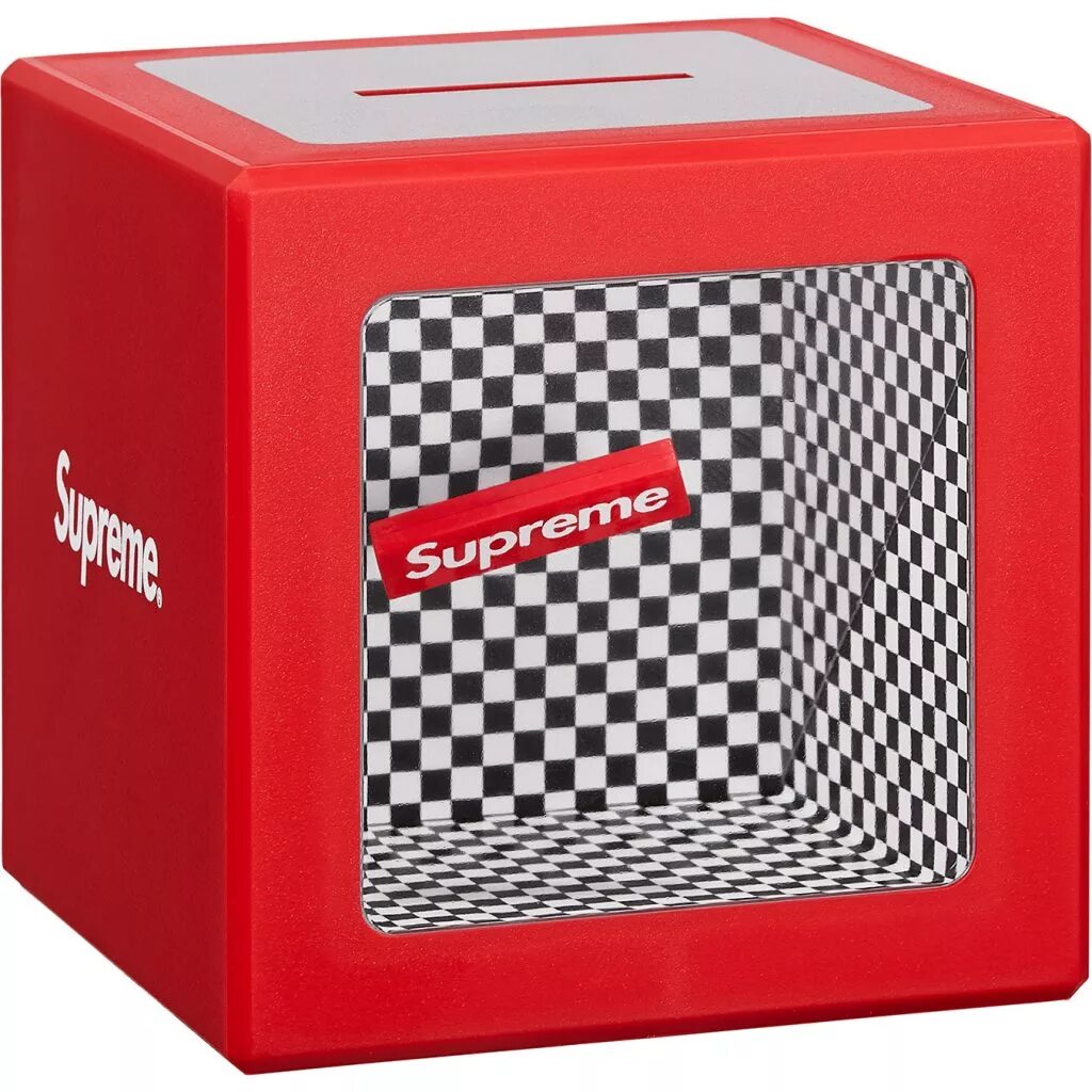 Коробка сс. Supreme Illusion Coin Bank Red (ss18). Копилка Supreme. Копилка для фокусов Supreme. Power Bank Supreme купить.