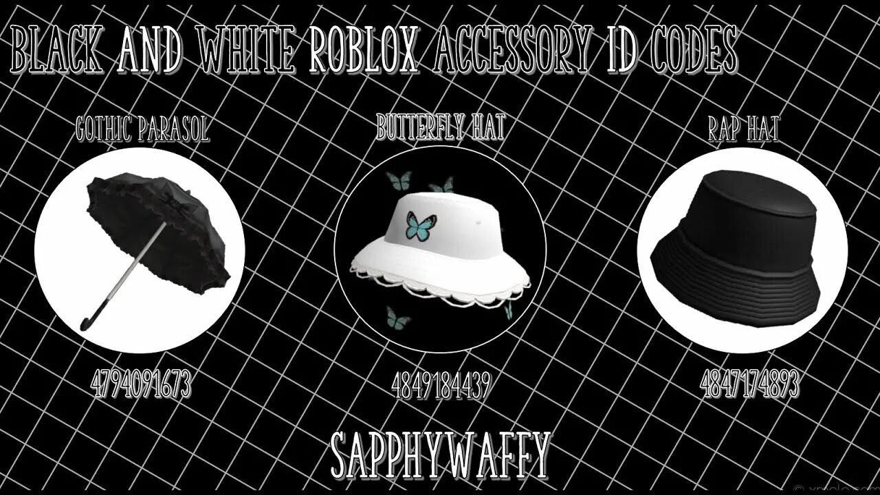 Another id. ID шляп в РОБЛОКС. Codes hair White for Roblox. Monochrome cap hair Roblox hat ID. Код на аксессуары шляпы на РОБЛОКС.