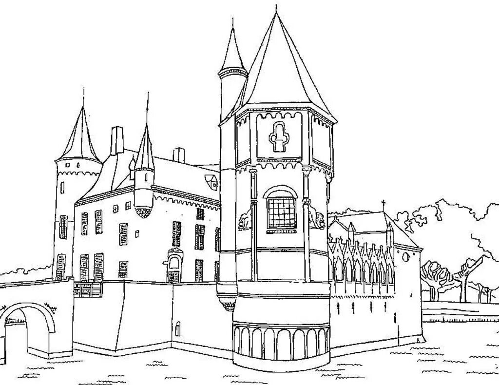 Нарисовать площадь средневекового города. Замок рисунок. Замок рисунок карандашом. Раскраска замок. Старинный замок рисунок.
