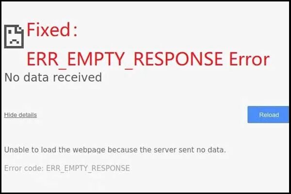 Empty response. Err_empty_response что за ошибка как исправить. Err_empty. Err_empty_response. Receive data error