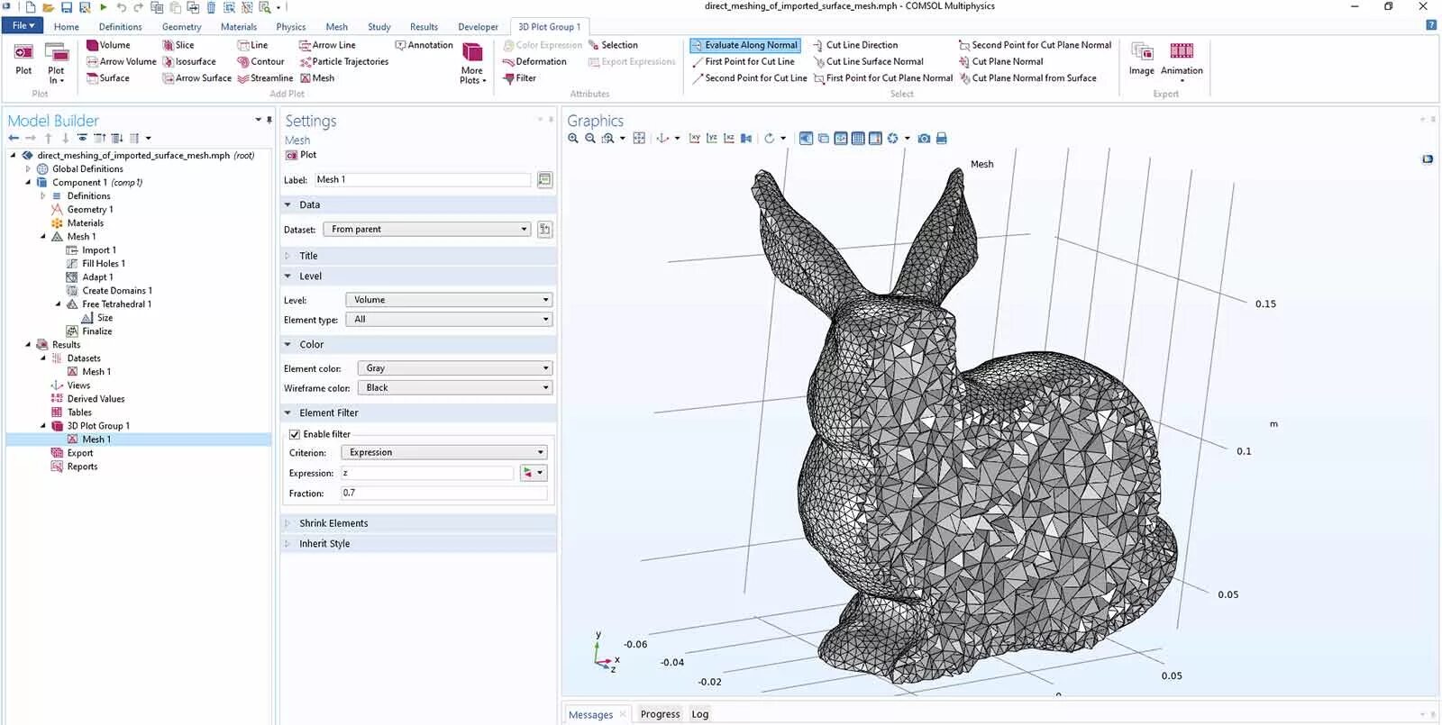 Mesh import. Сетка для построения. COMSOL сетка. Описание интерфейса COMSOL multiphysic. Меш 5орка.