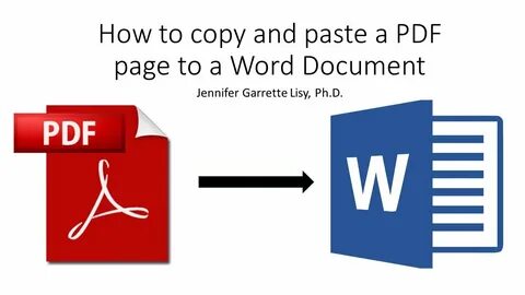 Pdf into word