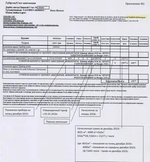 Квитанция за газ