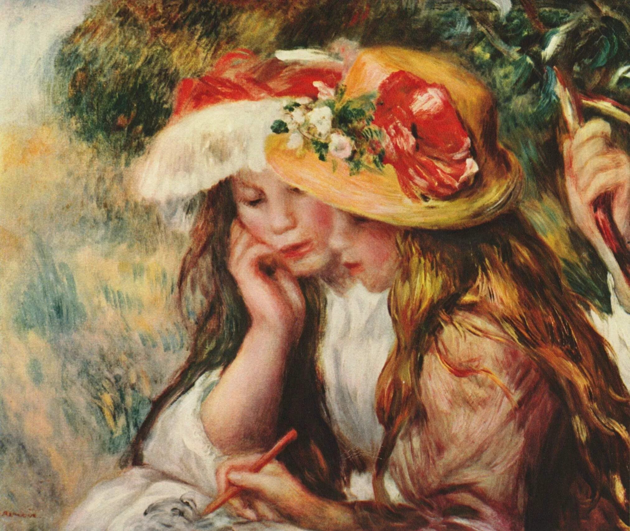 Пьер Огюст Ренуар картины. Pierre-Auguste Renoir (1841–1919). Пьер Огюст Ренуар прогулка. Пьер Огюст Ренуар картина две сестры. Художник пьер огюст ренуар картины