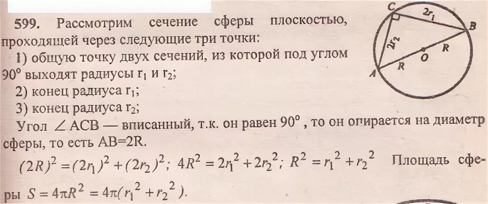 Взаимно перпендикулярные сечения