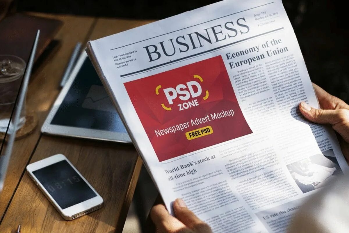 Newspaper advertisement. Newspaper Mockup. Газета мокап. Newspaper Mockup PSD.