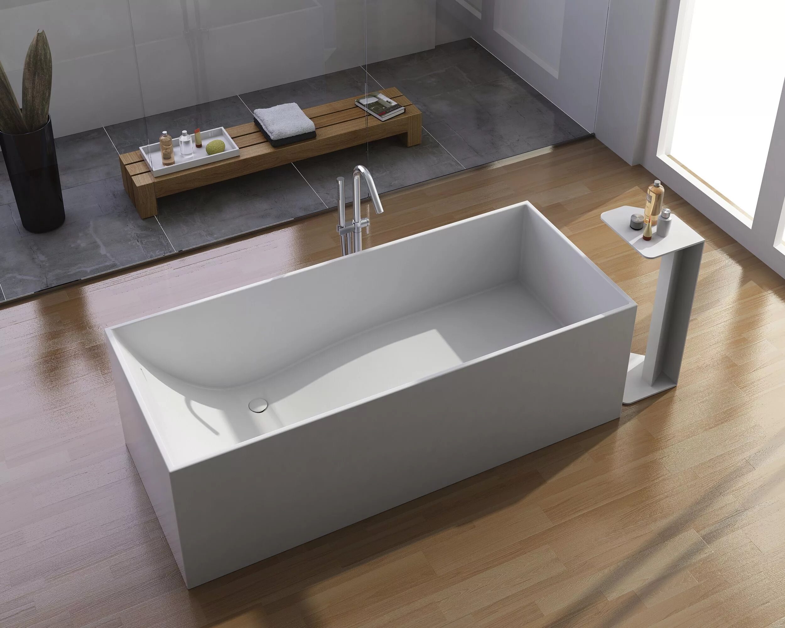 Signature Freestanding Stone ванна 1700mm. Solid surface ванны. Ванная с острым углом. Ванна акриловая неглубокая.