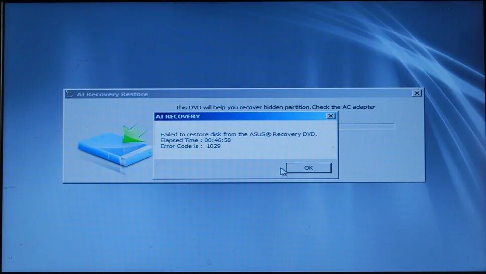 Ошибка 1029 фсс. Ошибки ASUS. ASUS g71v Recovery DVD. Коды ошибок на ноутбуке асус. Названия дисков на ноутбуке ASUS Recovery.