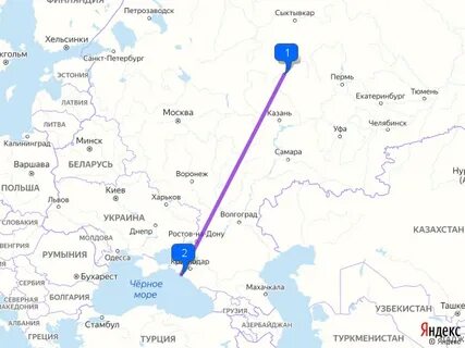 Расстояние между кировом
