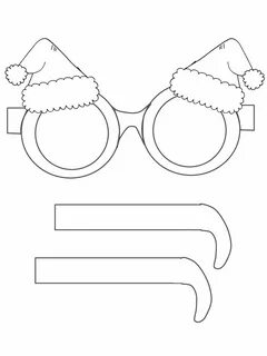 Шаблони за новогодишње наочаре - Зелена учионица