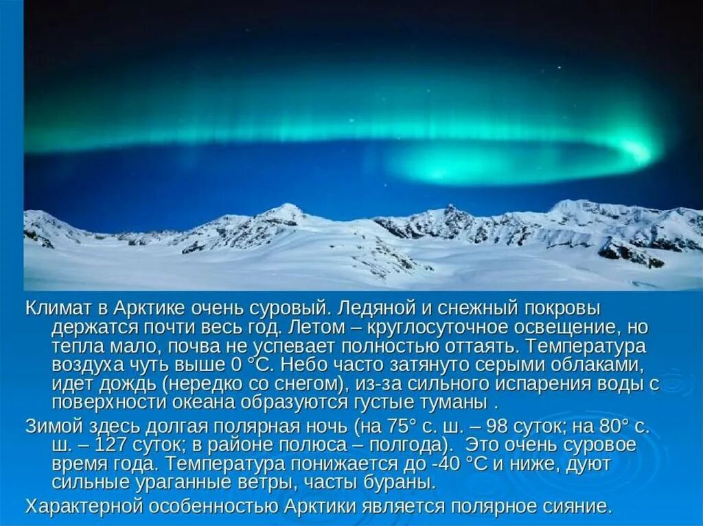 От южных морей до полярного края доклад. Арктические пустыни и Ледяная зона. Климат Арктики. Климатические условия Арктики. Особенности климата Арктики.