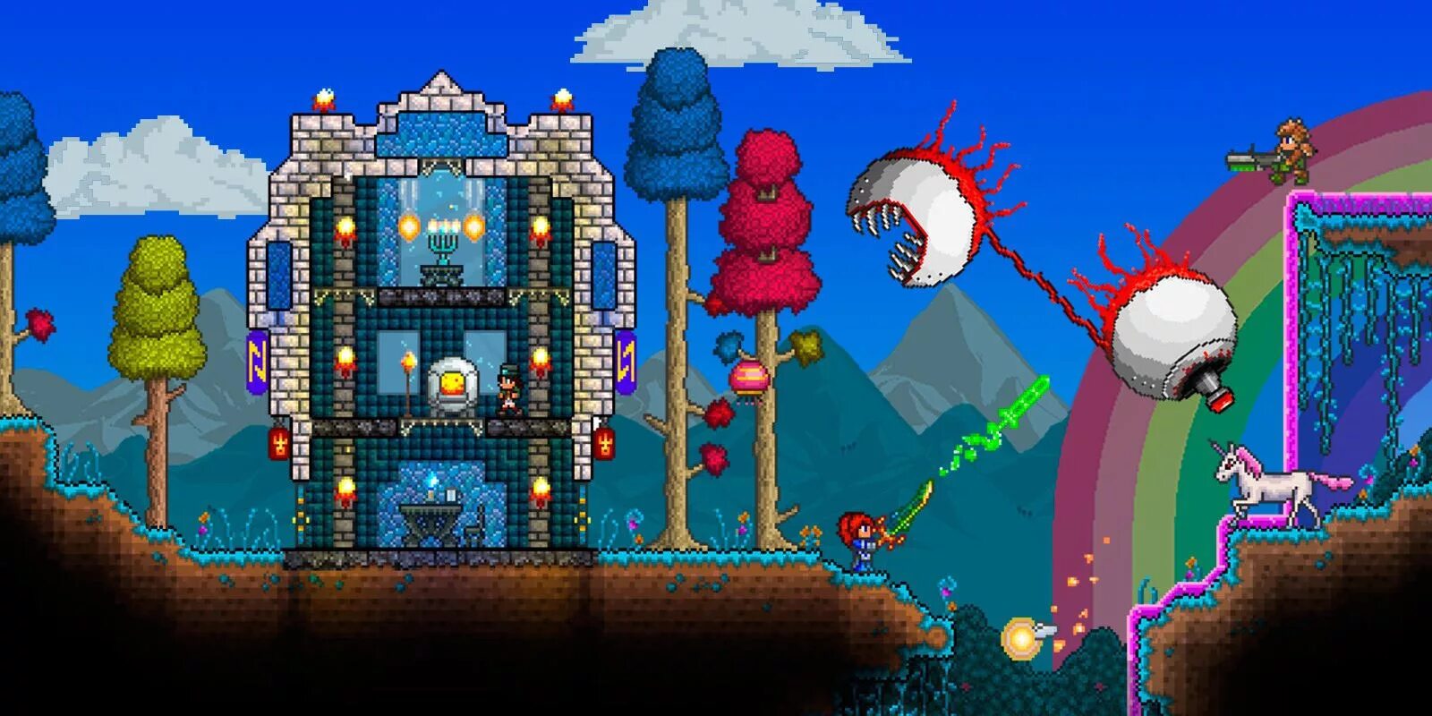 1. Золото террария. 2. Пожиратель миров terraria. Террария биомы.