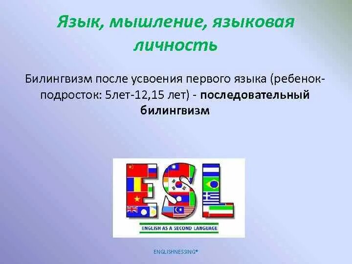 Формирование билингвизма. Формирование билингвизма