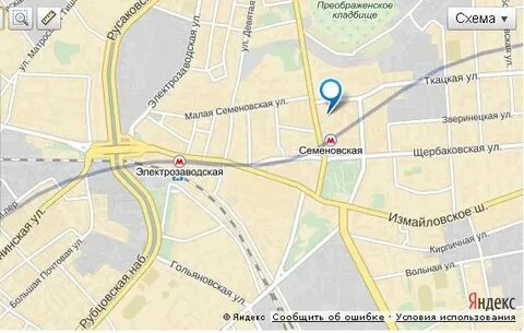 Большая семеновская на карте москвы