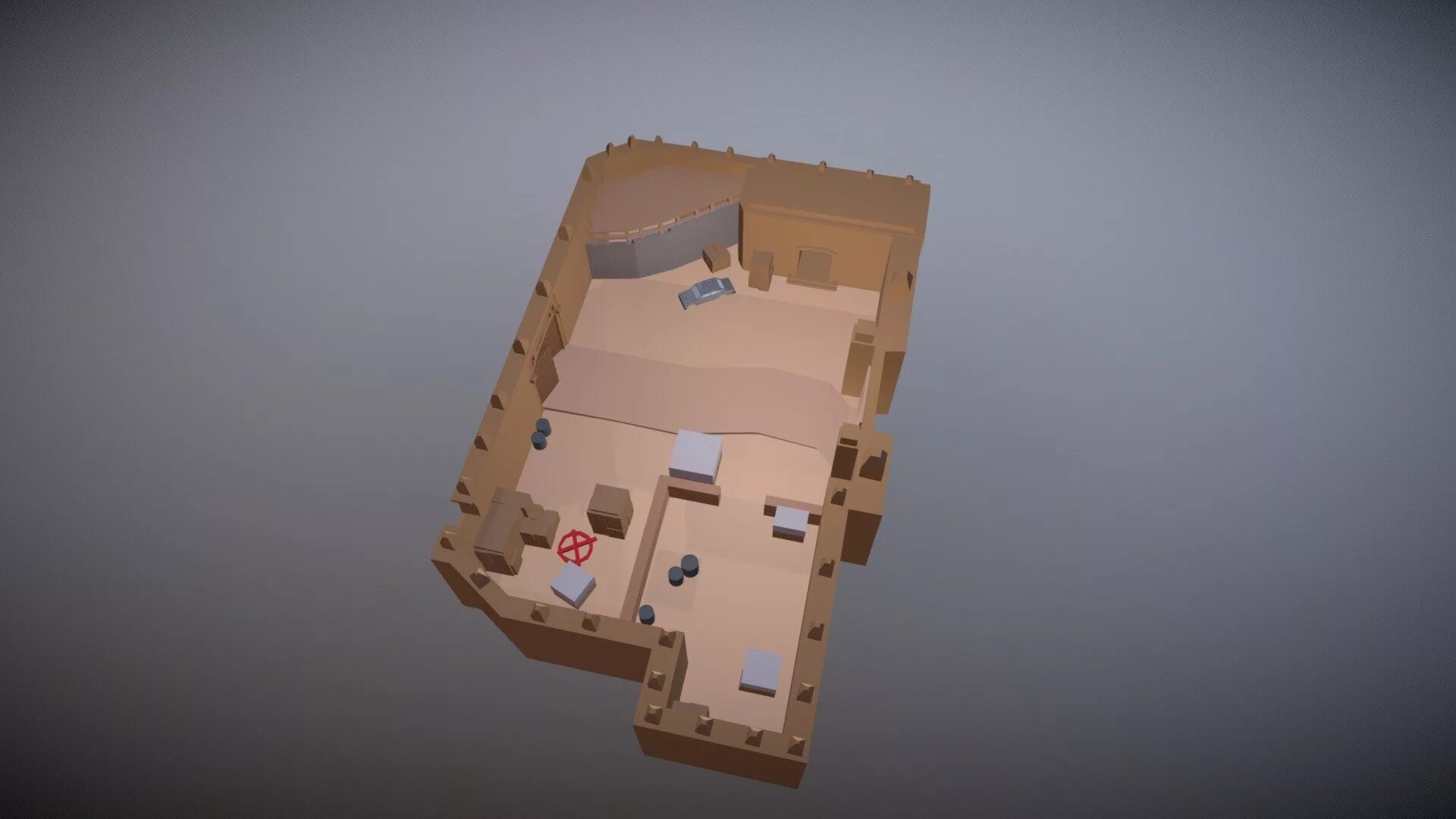 Only dust. 3д модель Dust 2. Dust 2 Low Poly. 3 D модель Dust 2. 3д модель de dust2.