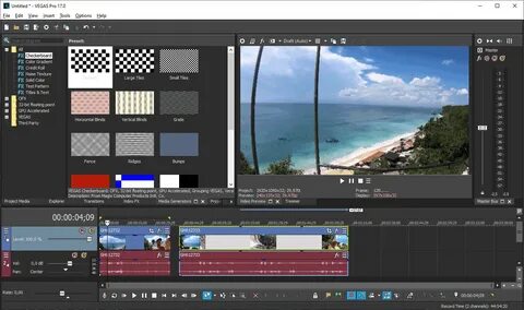 Vegas обрезать видео